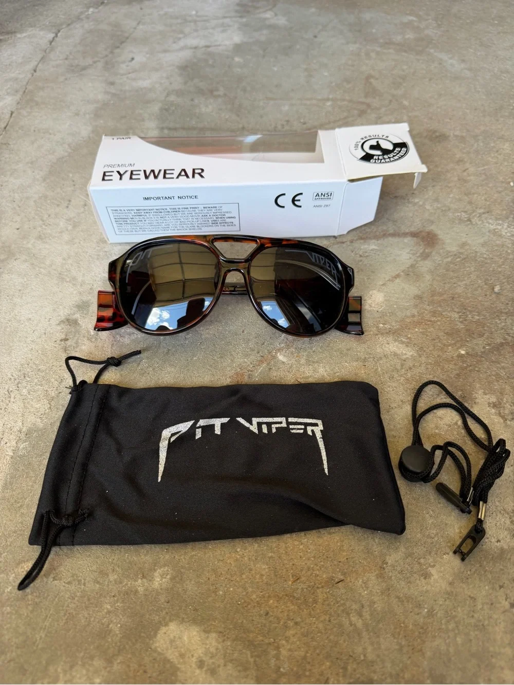 Pit Viper Exciters Sunglasses The Land Locked Polarized Lens 149mm